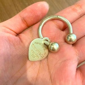 Authentic ❤️❤️ Tiffany silver keychain